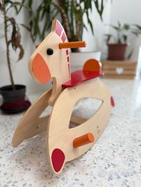 Cavalluccio a dondolo in legno