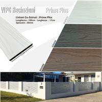 Listoni doghe WPC recinzione effetto legno bianco