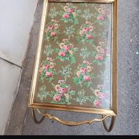 Tavolino / console / carrello vintage in ottone
