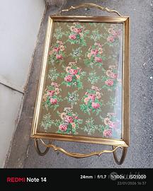 Tavolino / console / carrello vintage in ottone