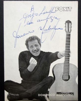 Domenico Modugno, Autografo Originale - LOA