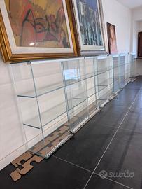 Vetrine espositori in vetro artigianato