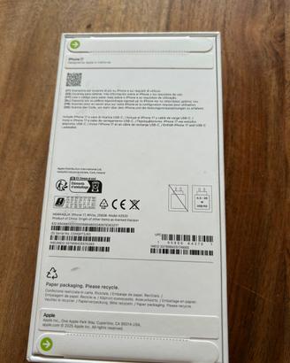 Apple Iphone 17 White A3520 256GB