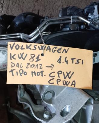 Motore Seat Leon 1.4 tgi CPW CPWA