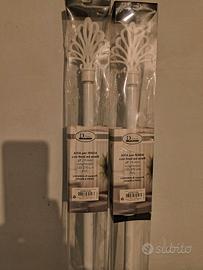 Bastoni tenda bianco n 2 pezzi