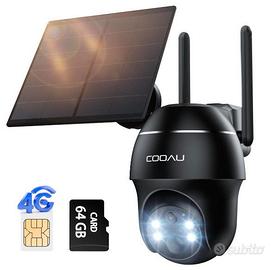 telecamera con pannello solare e sim