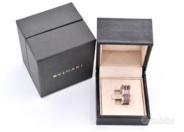 BVLGARI ANELLO B-zero zaffiri rosa oro bianco