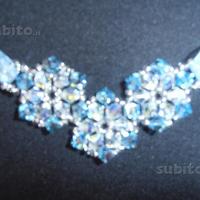 Collana in raso con cristalli Swarovski 6mm