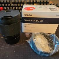 Sigma 16mm f/1.4 DC DN C attacco EF-M