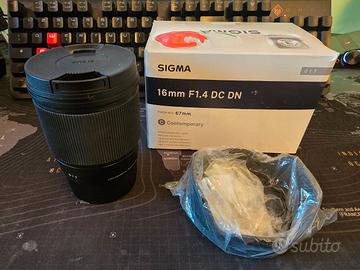 Sigma 16mm f/1.4 DC DN C attacco EF-M