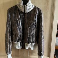 BOMBER IN ECO PELLE E PELLICCIA LAPIN
