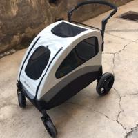 Pawhut passeggino per cani di taglia media 4 ruote