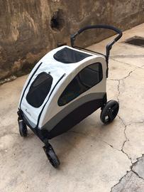 Pawhut passeggino per cani di taglia media 4 ruote