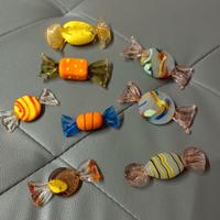 Lotto caramelle colorate in vetro di Murano