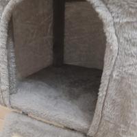 tiragraffi a castello grigio per gatti 120x53x30