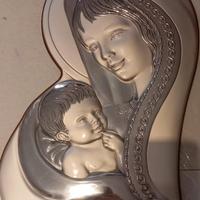 Madonna con Bimbo placcata argento 925 certificata