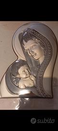 Madonna con Bimbo placcata argento 925 certificata