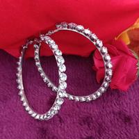 ORECCHINI CERCHI GRANDI STRASS