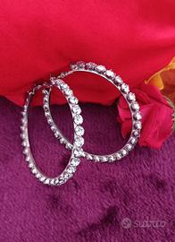 ORECCHINI CERCHI GRANDI STRASS