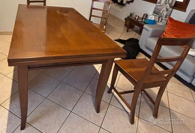 Tavolo 160x90 allungabile e 6 sedie