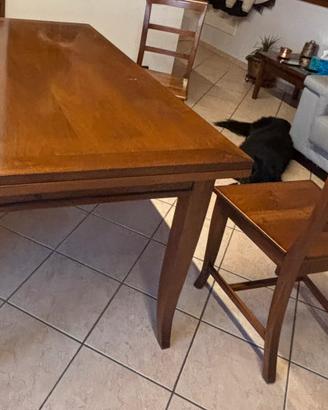 Tavolo 160x90 allungabile e 6 sedie
