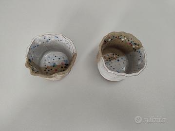 2 Posacenere artigianali decorati 