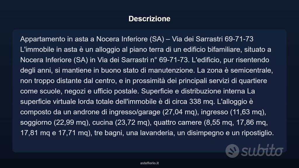 Appartamento – Nocera Inferiore, Casolla, Piedimonte - Altro