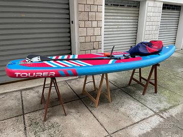 Pacchetto SUP gonfiabile Tourer 11'6" (rosso/blu)