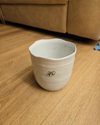 Vaso di ceramica bianco diametro 12,5 cm