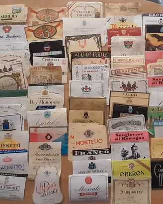 Etichette cartacee d'epoca da collezione
