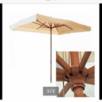 Ombrellone grande con base in cemento