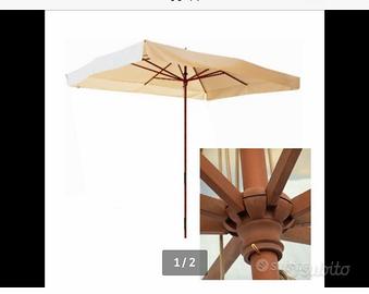 Ombrellone grande con base in cemento