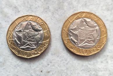 1000lire a moneta 1997 con errore di conio