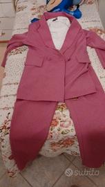 completo giacca doppio petto pantaloni  vita alta