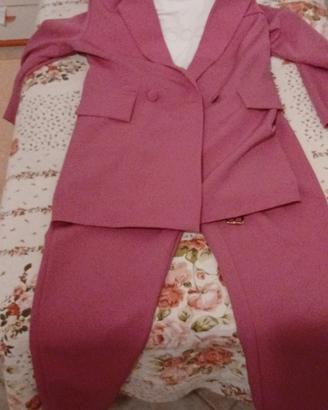 completo giacca doppio petto pantaloni  vita alta