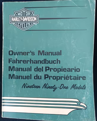MANUALE DEL PROPRIETARIO HARLEY-DAVIDSON 1990