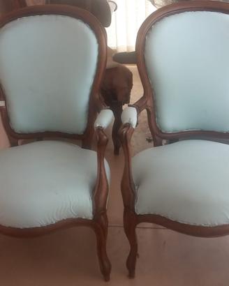 COPPIA DI POLTRONE D' EPOCA LUIGI FILIPPO