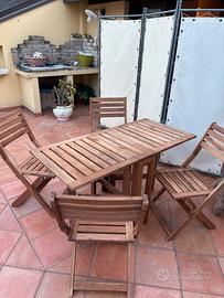 Tavolo da esterno IKEA + 4 sedie abbinate – usato