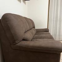 DIVANO IN TESSUTO GRIGIO ELEFANTINO