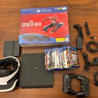 Playstation PS4 Slim 1 Tb + Visore VR  + 9 Giochi