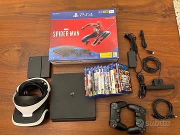 Playstation PS4 Slim 1 Tb + Visore VR  + 9 Giochi