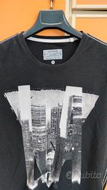 Maglia Guess Taglia L Nera con stampa frontale 