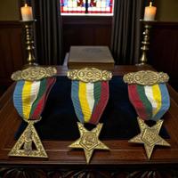 Tre rarissime spille Massoneria Americana OES