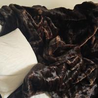 Coperta matrimoniale ecopelo tipo visone + cuscini