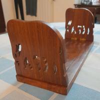 Fermalibri in legno con Elefanti intagliati ai lat