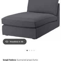 Chaise-longue Ikea Kivik grigio