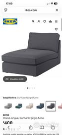 Chaise-longue Ikea Kivik grigio