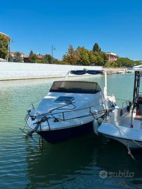 Barca motore cabinata con carrello