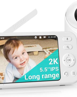 Jartoo Baby monitor video 2K videocamera e audio