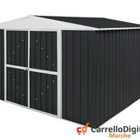 Box in Acciaio da giardino 360x345cm nero